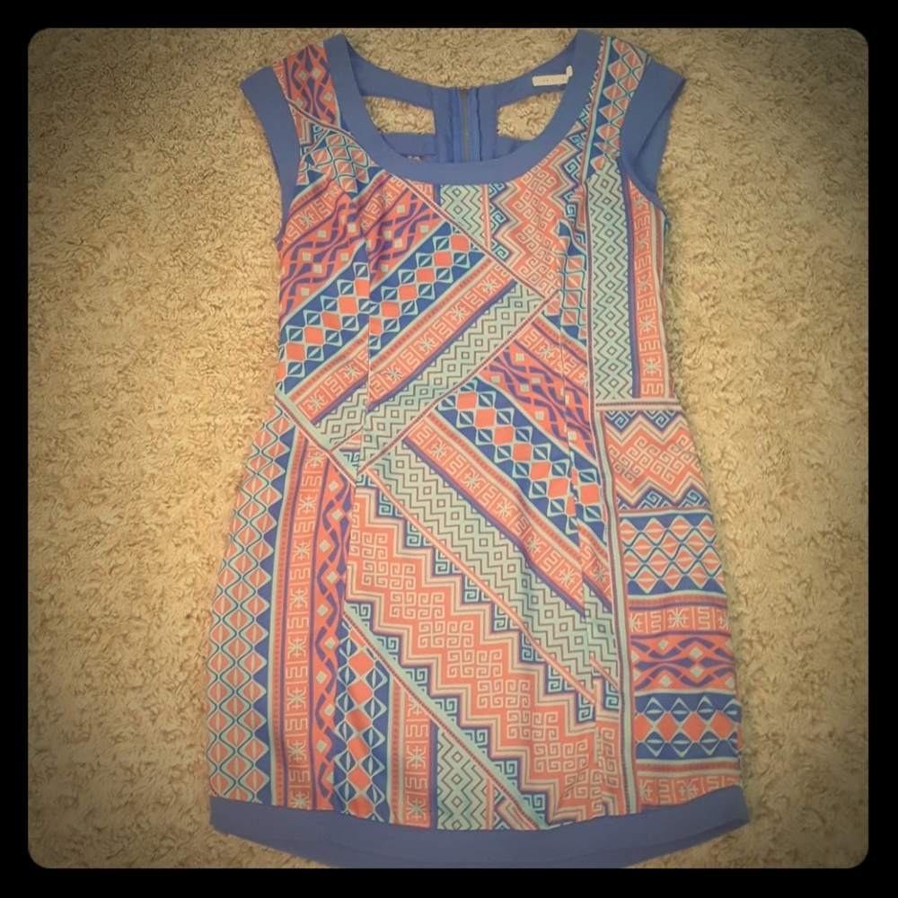 Pink Stitch open-back mini-dress